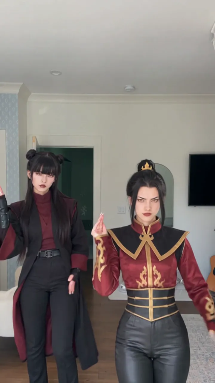 Azula and Mai in the DIP ON EM trend, made with Viro